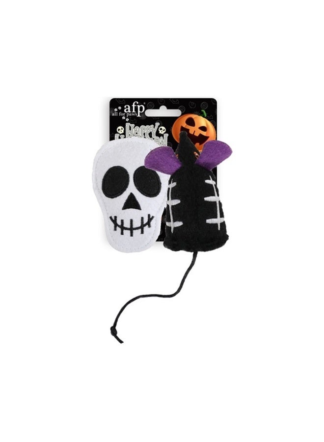 All For Paws Naughty or Trick Skull and Undead Mouse Cat Toy