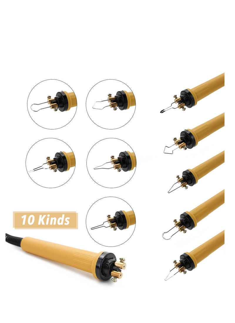 Generic - Wood Burner Pyrography Pen Burning Machine Gourd Crafts Tool Set With Welding Wire Top Adjustable Temperature - Image 1