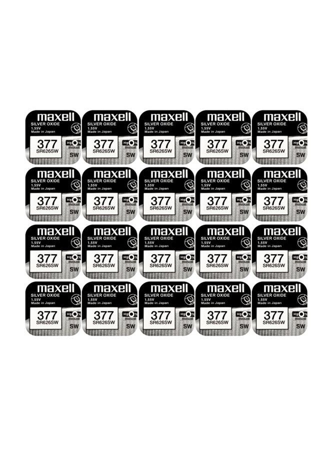 ماكسل بطارية ماكسيل 377/SR626SW 1.55 فولت - 20 قطعة - Image 1