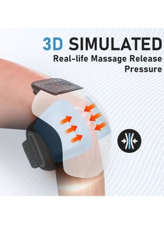 TIGER 4-in-1 Cordless Knee Massager with Heat, Vibration - Red Light Therapy & 3D Compression – Rechargeable Portable Knee Massage Device for Pain Relief, Arthritis, Joint Stiffness || Ideal for Men & Women – Great Gift for Family & Friends  - Image 3