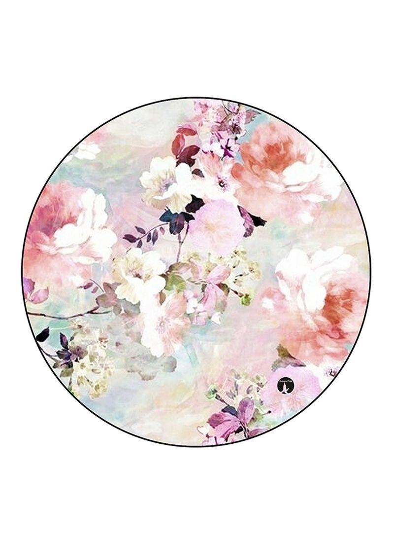 RKN Flowers Printed Fridge Magnet  Round  Multicolour - Image 2
