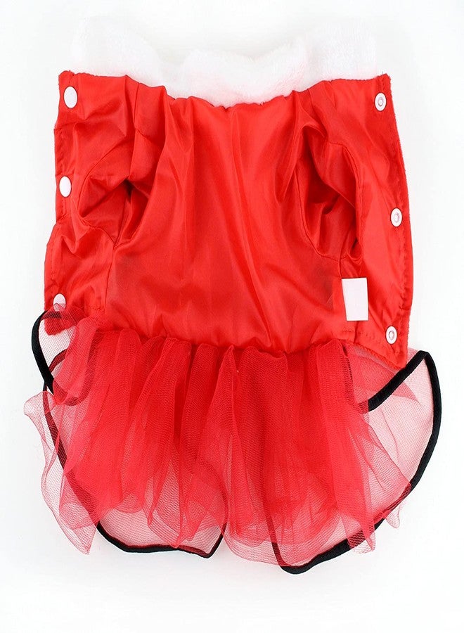 Midlee Mrs. Claus Santa Tutu Dog Dress (Medium) - Image 3