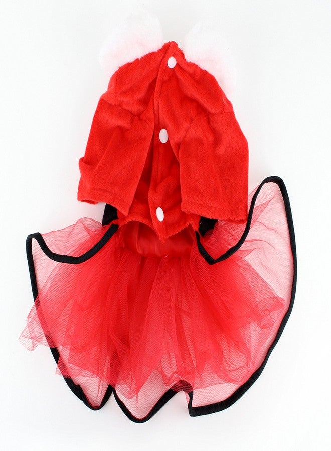 Midlee Mrs. Claus Santa Tutu Dog Dress (Medium) - Image 2