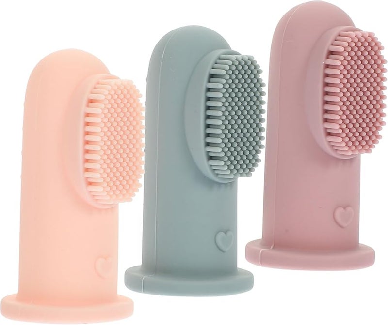 3Pcs Silicone Finger Toothbrush For Newborns Soft Bristles Gentle Oral Care Easy To Clean - Image 2