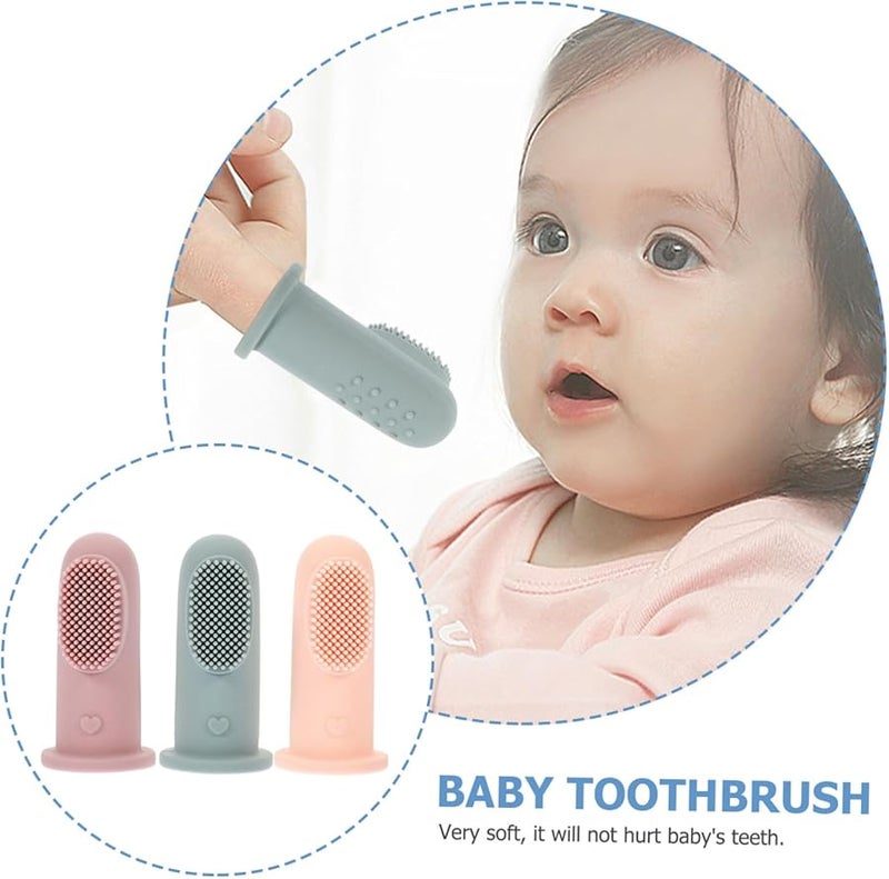 3Pcs Silicone Finger Toothbrush For Newborns Soft Bristles Gentle Oral Care Easy To Clean - Image 5