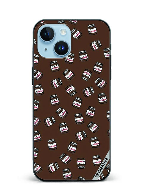 Protective Case Cover For Apple iPhone 15 Nutella Design Multicolour
