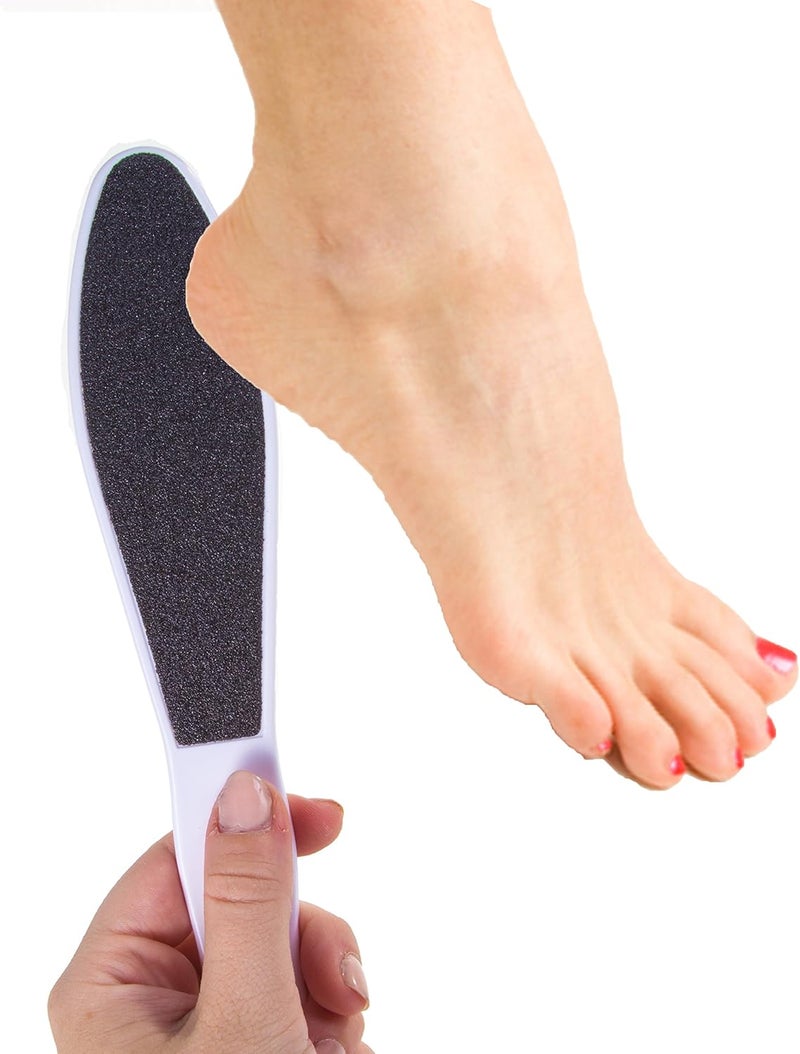 white hinge Large Double Sided Foot FileEmery Board for Pedicures Hard SkinCallus Removal - Image 1