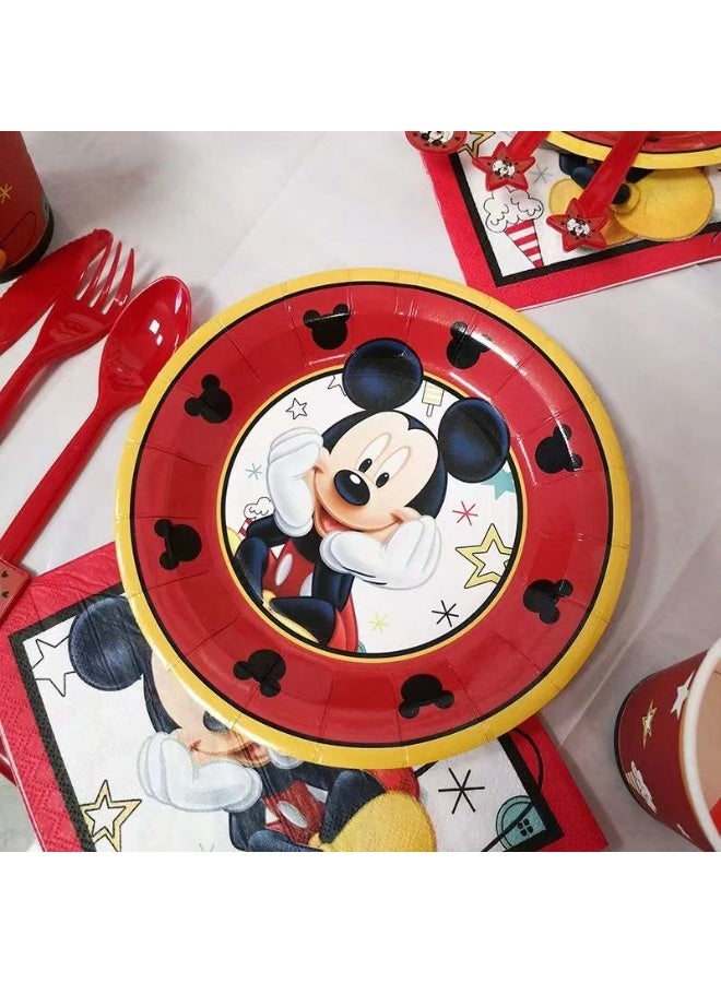 ماوس ميكي ماوس حفلة عيد ميلاد مجموعة اللوازم التي يمكن التخلص منها - Image 2