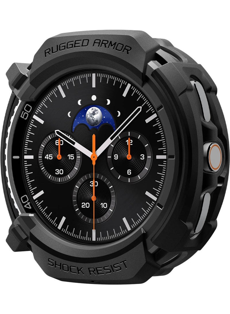 Spigen Rugged Armor for Samsung Galaxy Watch 8 Classic 46mm Case Cover Durable TPU (2025) - Matte Black - Image 1
