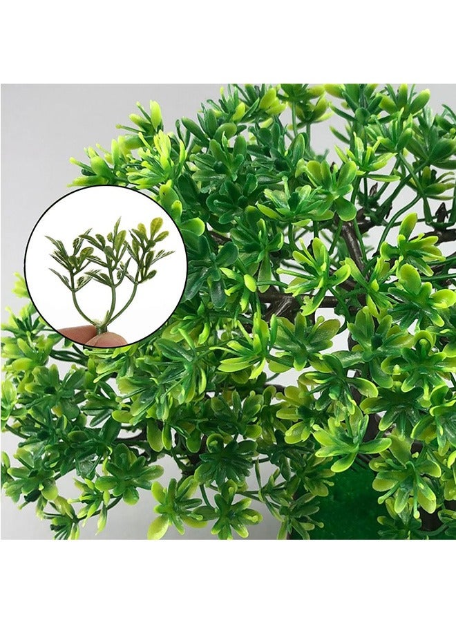 شجرة بونساي صناعية من شجر العرعر ونباتات صناعية صغيرة للديكور الداخلي مع أواني سيراميك لطاولة المنزل والمكتب ورف الحمام وغرفة النوم وغرفة المعيشة وديكورات المزرعة