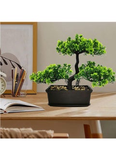 LENND Artificial Bonsai Tree Juniper Faux Plants Indoor Small Fake Plants Decor with Ceramic Pots for Home Table Office Desk Bathroom Shelf Bedroom Living Room Farmhouse Decorations  - Image 5