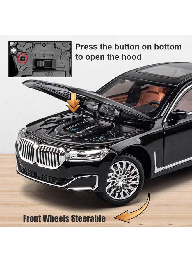 Invite Enterprise Bmw 760Li 1:24 Diecast Scale Model Metal Pull Back Toy Car For Kids With Openable Doors & Light, Music Toy Vehicle For Kids?Colors As Per Stock? - Image 4
