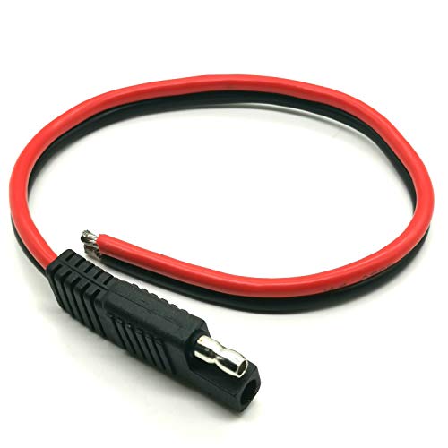 AYECEHI SAE Connector Cable SAE Connector Plug 2 Pin SAE Single Plug Quick Connector Disconnect Plug SAE Automotive Extension Cable for for Motorcycle, Car, Tractor - 1ft/30cm (12 AWG-2 Pack) - Image 3
