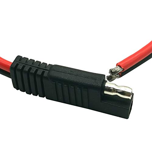 AYECEHI SAE Connector Cable SAE Connector Plug 2 Pin SAE Single Plug Quick Connector Disconnect Plug SAE Automotive Extension Cable for for Motorcycle, Car, Tractor - 1ft/30cm (12 AWG-2 Pack) - Image 5