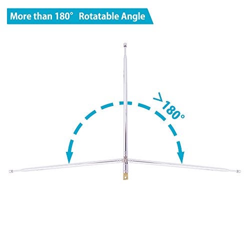 Fancasee FM Radio Antenna, 2-Pack Telescopic AM FM Radio Antenna Replacement Antenna for TV Home Audio Video AV Stereo Receiver Tuner - Image 4
