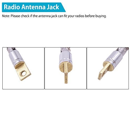Fancasee FM Radio Antenna, 2-Pack Telescopic AM FM Radio Antenna Replacement Antenna for TV Home Audio Video AV Stereo Receiver Tuner - Image 2