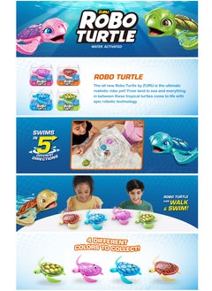 ROBO ALIVE ZURU - (Pack of 2) Robo Alive Water Activated Turtle Toy - Color May Vary  - Image 2