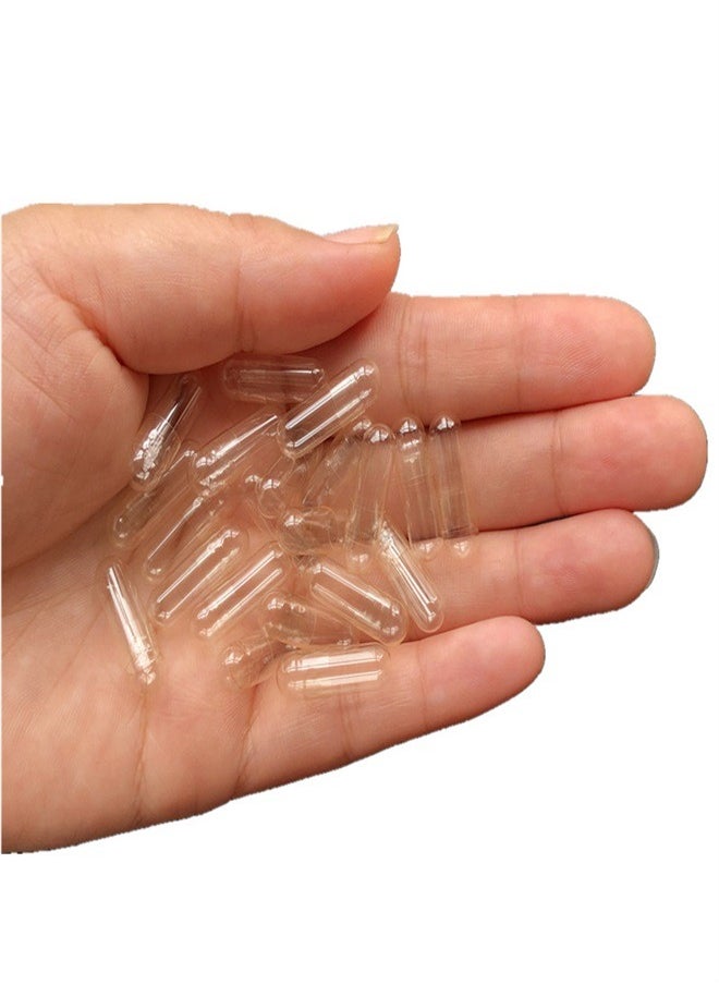 ماركة غير محددة - 1000 قطعة كبسولات فارغة شفافة نباتية للتعبئة DIY مسحوق حبوب نقية - Image 1