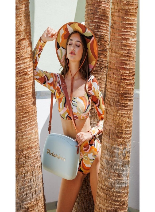 Polarbox Lunch Tote Cooler Bag | Retro Lunch Box Picnic Reusable Lunch Bag Vintage Mini Cooler Hand Bag Includes 2 Food Containers! Food & Drinks Work, Travel, Beach, Camping Hiking 6L (Matcha Gold) - Image 4