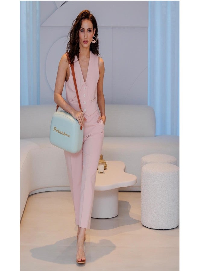 Polarbox Lunch Tote Cooler Bag | Retro Lunch Box Picnic Reusable Lunch Bag Vintage Mini Cooler Hand Bag Includes 2 Food Containers! Food & Drinks Work, Travel, Beach, Camping Hiking 6L (Matcha Gold) - Image 3