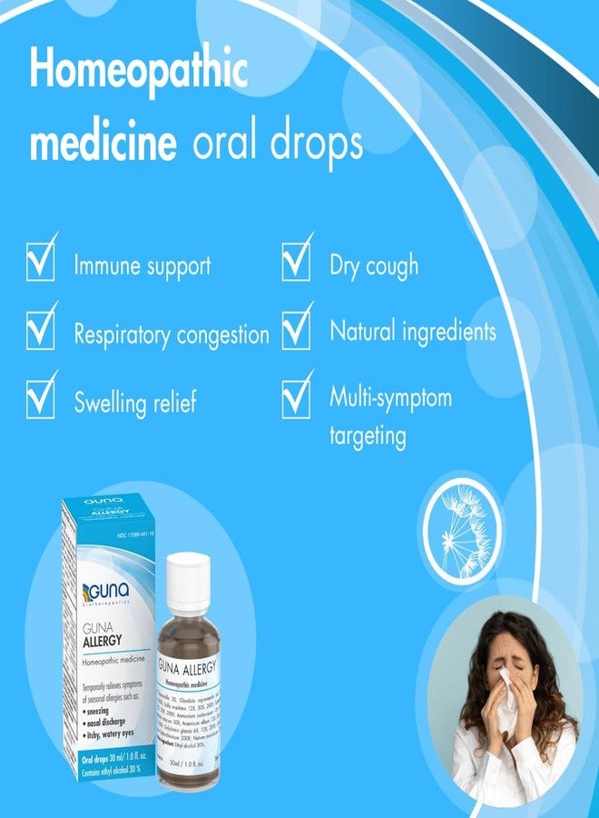Guna Allergy Homeopathic Natural Allergy Relief Histaminum hydrochloricum 200X, Multi Symptom Non-Drowsy, Homeopathic Decongestant & Allergy Medicine – 30 ML - Image 3