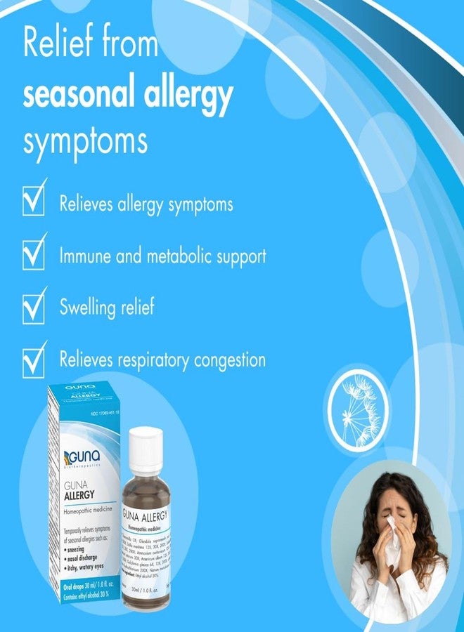 Guna Allergy Homeopathic Natural Allergy Relief Histaminum hydrochloricum 200X, Multi Symptom Non-Drowsy, Homeopathic Decongestant & Allergy Medicine – 30 ML - Image 4