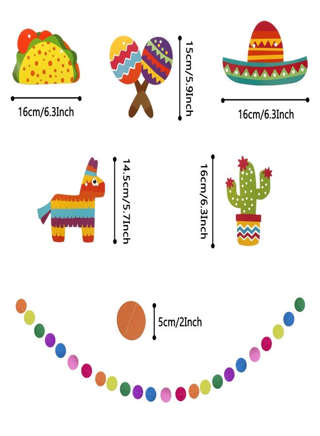 ZERODECO Mexican Party Decorations, 21 Pcs Multi-color Mexican Paper Fans, Pom Poms Flowers for Mexican Fiesta Cinco De Mayo Taco Themed Birthday Party Supplies - Image 5