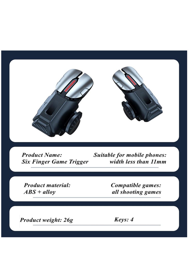 Generic - Game Controller Trigger for PUBG, G21 Gamepad Joystick Aim Shooting L1 R1 Key Button Compatible for Android ,IOS - Image 1