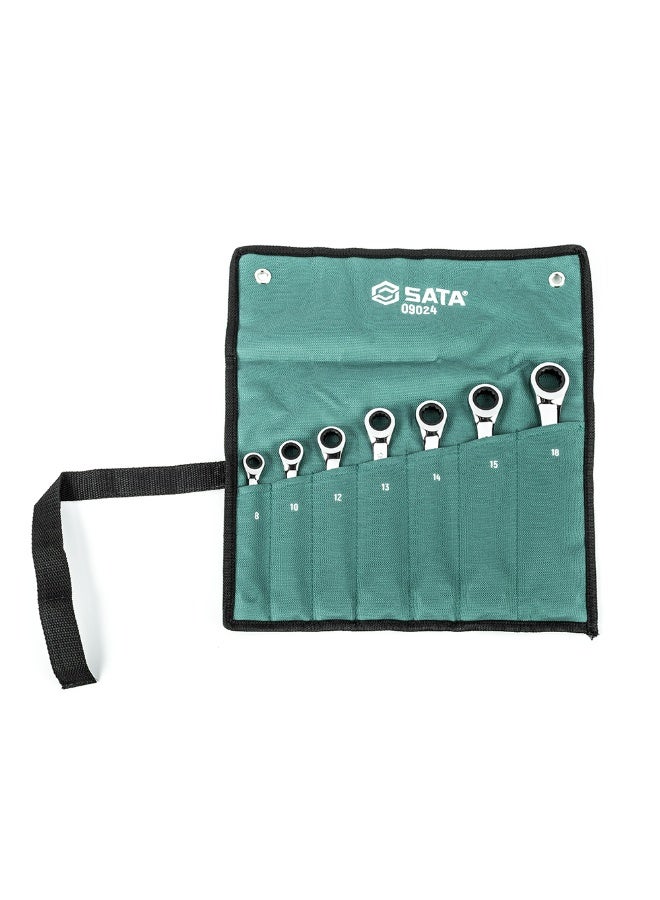 SATA ST09024SJ 7-Piece Metric Double Ratcheting Wrench Set - Image 1