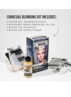 Jerome Russell Bblonde Charcoal Blonding Kit Toning Bleach Lifts Up To 7 Shades with Activated Charcoal Black Ice Shampoo And Conditioner Included  - Image 4
