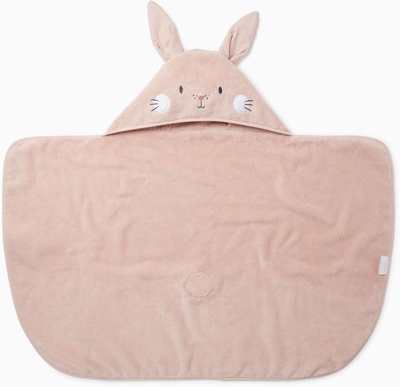 MORI Boys and Girls Hooded Bunny Bath Towel in Blush  Unisex Baby Toddler Soft Blanket  Ultra Absorbent and Long Lasting  One Size - Image 5