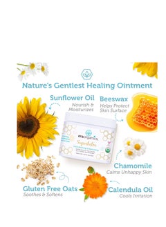 Era Organics Era Organics Healing Ointment for Babies - USDA Certified Organic Natural Gentle Moisturizer for Sensitive Skin Prone To Baby Eczema, Cradle Cap (Infant Seborrheic Dermatitis), Rashes & Hives (4 oz.)  - Image 2