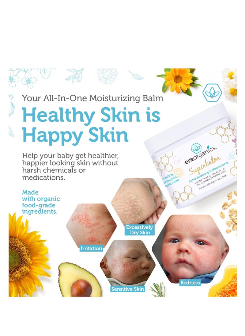 Era Organics Healing Ointment for Babies - USDA Certified Organic Natural Gentle Moisturizer for Sensitive Skin Prone To Baby Eczema, Cradle Cap (Infant Seborrheic Dermatitis), Rashes & Hives (4 oz.) - pzsku/ZCB7B4EDCB9D467F69861Z/45/_/1715783308/60d3a255-e9c6-43a1-8d6e-e4ed2d789975