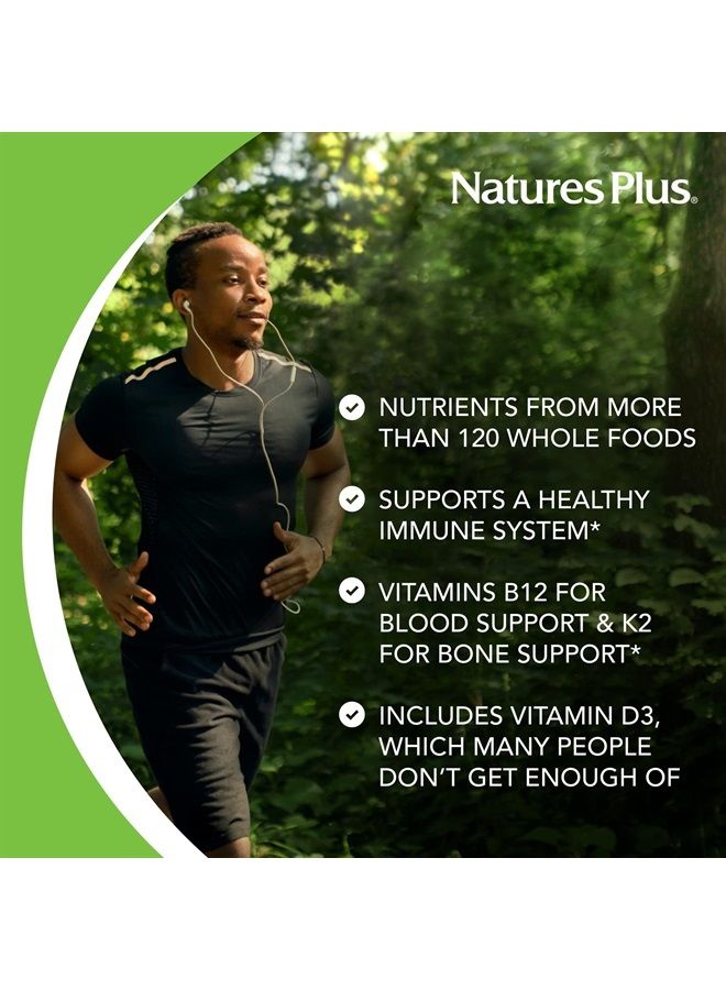 Nature's Plus Source of Life Gold Multivitamin - 180 Tablets - Blood Support, Bone Support, Healthy Immune System - Includes Vitamins D3, B12, K2 & Over 120 Whole Food Nutrients - 60 Servings - Image 3