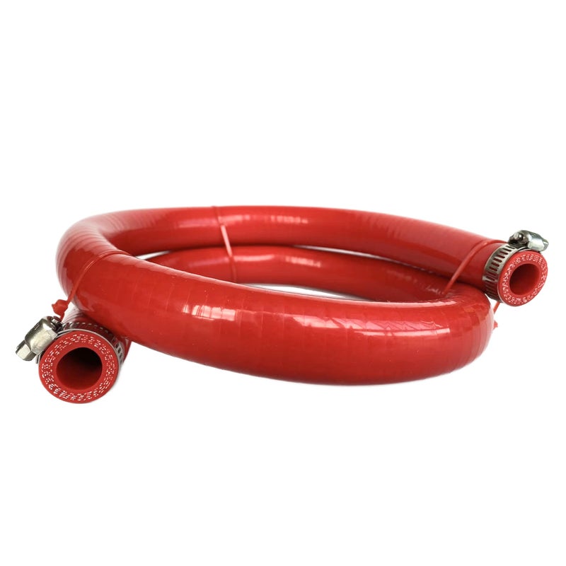 Bekelan 16MM 58 X 10FT Red High Temp Reinforced Silicone Heater Tubing Hose Radiator Coolant Straight LineWork Pressure 145PSI4ply Reinforced5MM Thick2 Clamp - Image 2