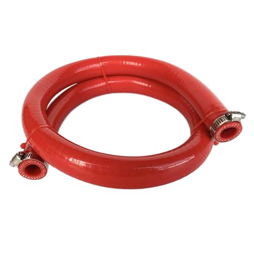 Bekelan 16MM 58 X 10FT Red High Temp Reinforced Silicone Heater Tubing Hose Radiator Coolant Straight LineWork Pressure 145PSI4ply Reinforced5MM Thick2 Clamp - Image 3