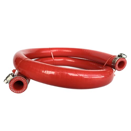 Bekelan 16MM 58 X 10FT Red High Temp Reinforced Silicone Heater Tubing Hose Radiator Coolant Straight LineWork Pressure 145PSI4ply Reinforced5MM Thick2 Clamp - Image 1