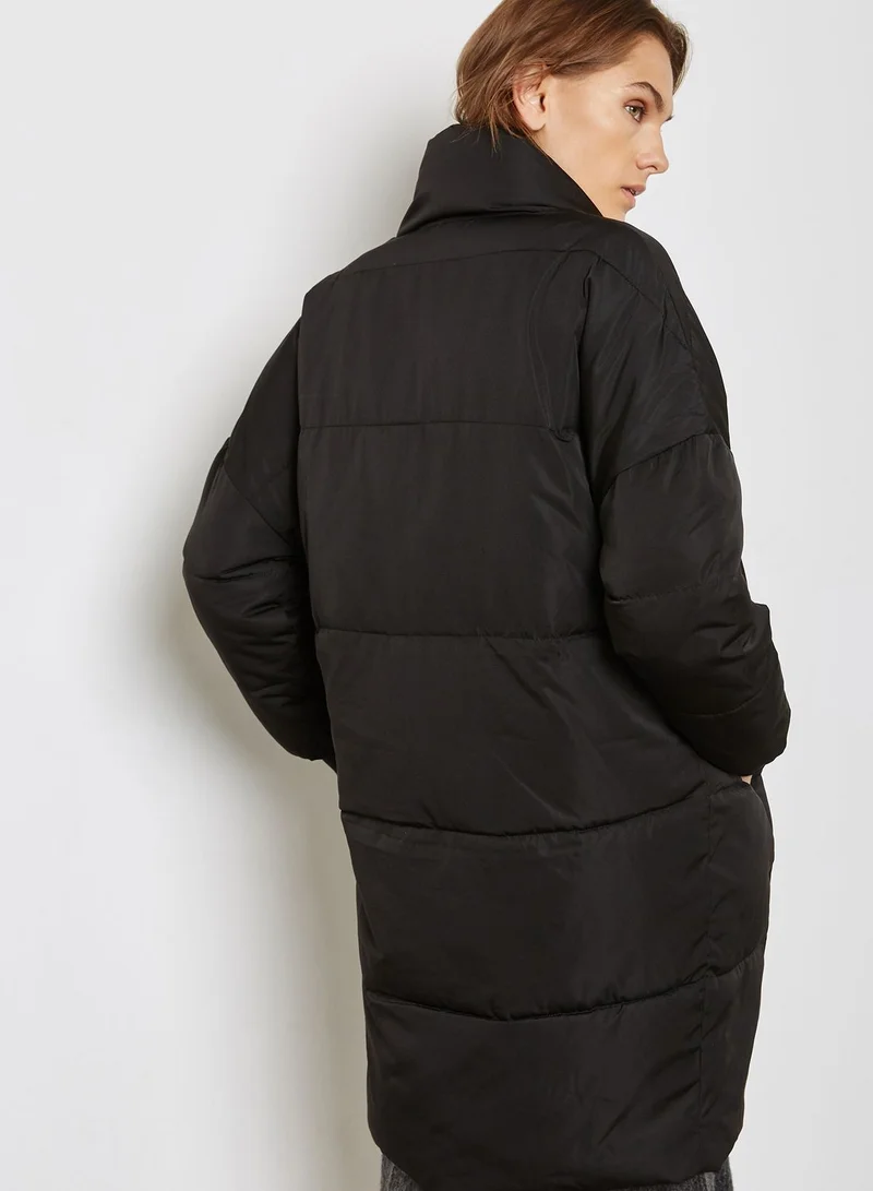 Native Youth Contrast Longline Puffer Jacket