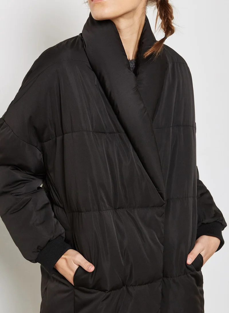 Native Youth Contrast Longline Puffer Jacket