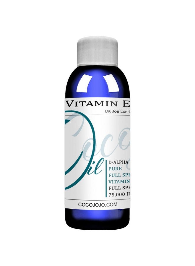 cocojojo Vitamin E Oil 100% Pure & Undiluted Full Spectrum Alpha Tocopherol 75000 Iu 2 Oz For Skin Hair Nails Body Care Hydrating Rejuvenating Skin Oil - Image 1
