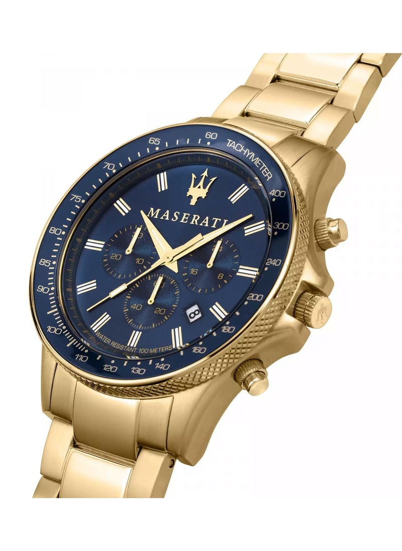 Maserati - ساعة مازيراتي سفيدا كرونوغراف ذهبية اللون للرجال 44 ملم R8873640008 - Image 1