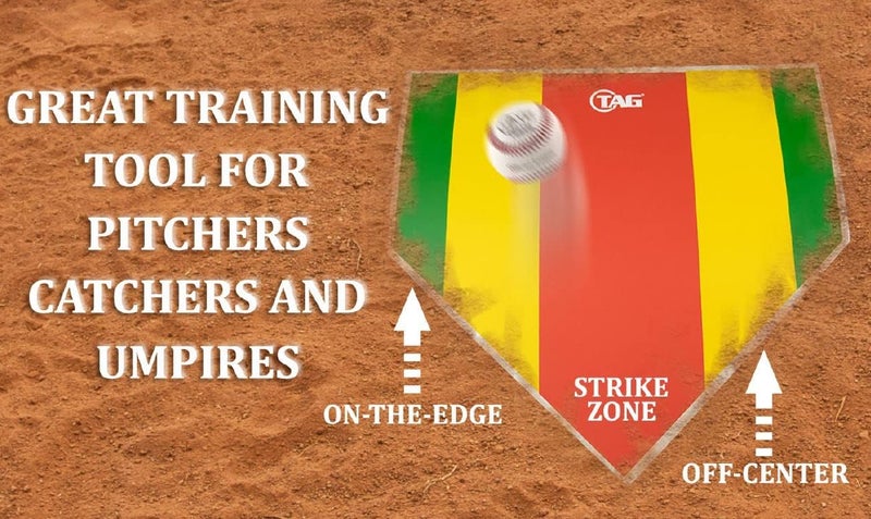 tag Strike Zone Home Plate, Colored for Pitchers, Catchers and Umpires, Baseball Softball Training Plates, 1 Count - Image 2