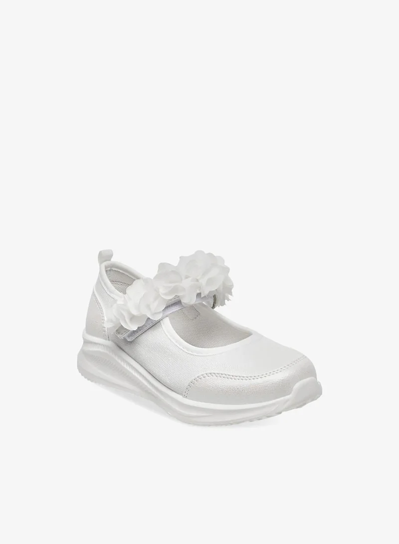 Flora Bella By Shoexpress Girls Floral Accent Hook & Loop Sneakers