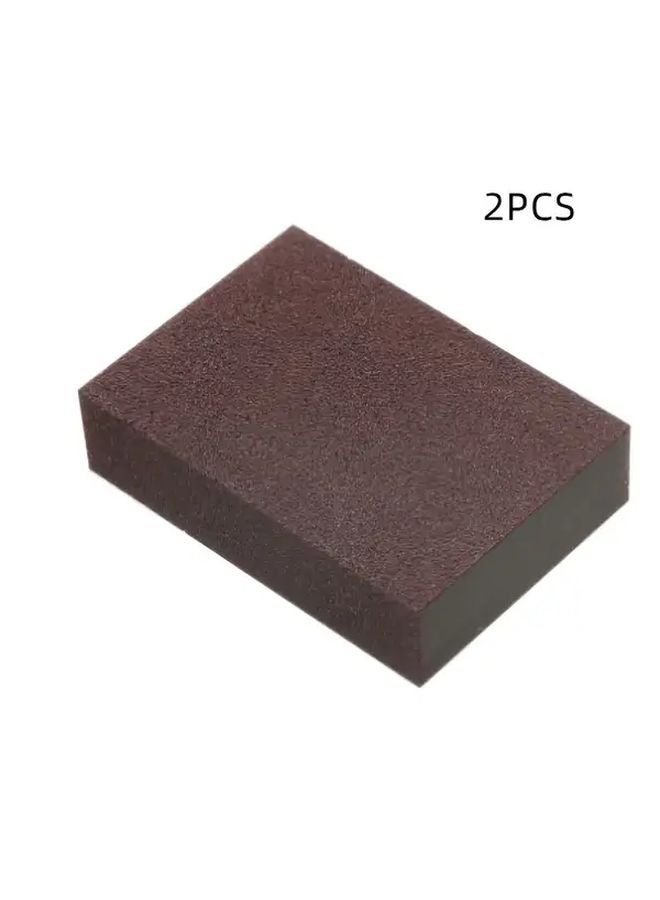 قطعتان من فرشاة الإسفنج الماسي السحري كاشط لتنظيف الأواني الثقيلة وإزالة الصدأ - Image 1