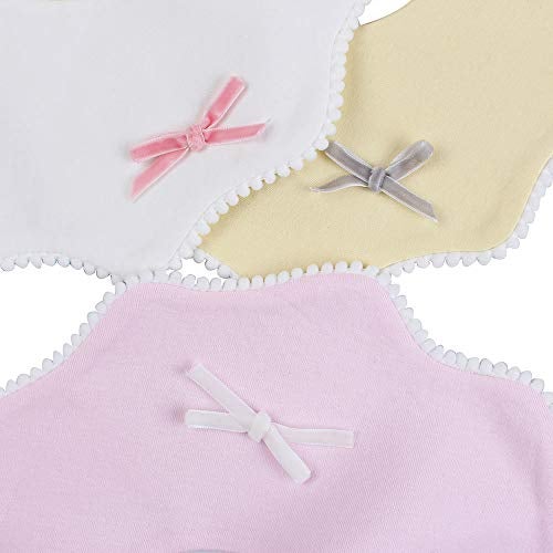 JANGANNSA 3 PCS Flower Baby Bibs Infant Burp Clothes for Baby Girls Saliva Towel Cotton Infant Toddler Girls Bibs (3 PCS -A) - Image 5