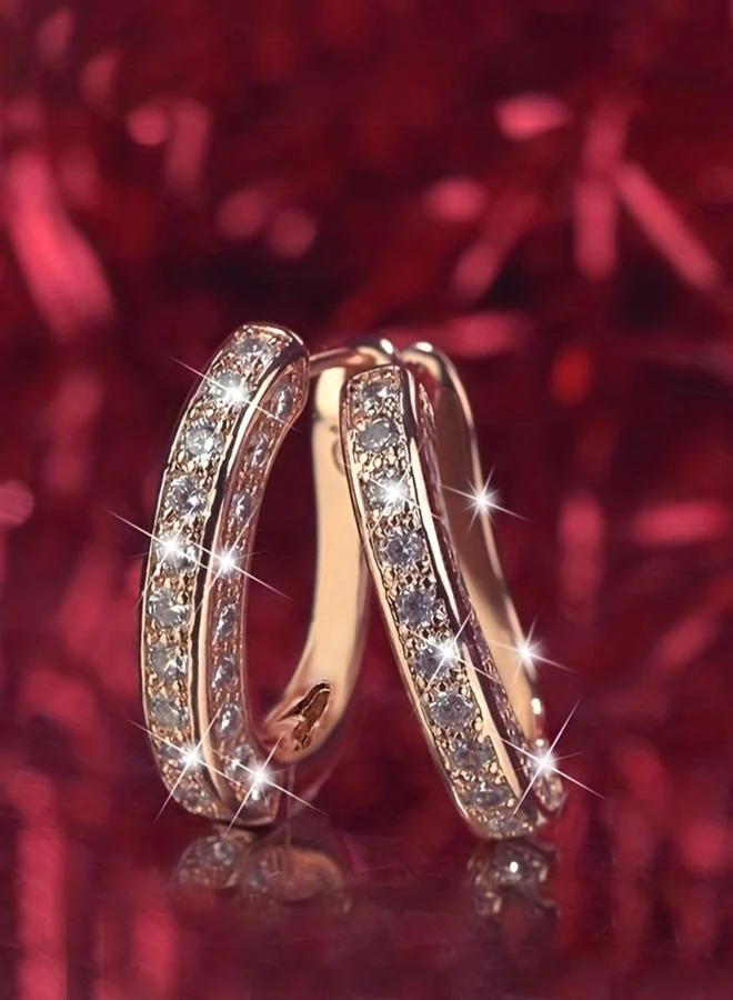 Take Two Rhinestone Hoop Earrings