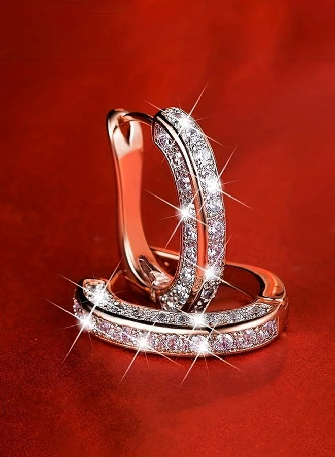 Take Two Rhinestone Hoop Earrings