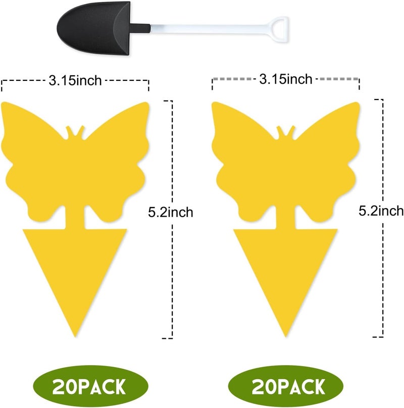 Dwcom Trap 40 Pack Fungus Gnat Traps for House Indoor, Fungus Traps Fruit Fly Traps for Indoors Gnats Sticky Traps for Plants Yellow Sticky Traps for Gnats - Image 2