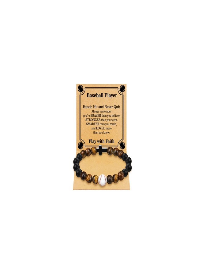 BAYLAY Baseball Gifts for Boys 8-12 12-14, Baseball Cross Bracelet Easter Basket Stuffers for Kids Accessories Stuff for Boys Men Birthday Stocking Stuffers Baseball Senior Night Gifts for Boy - Image 1