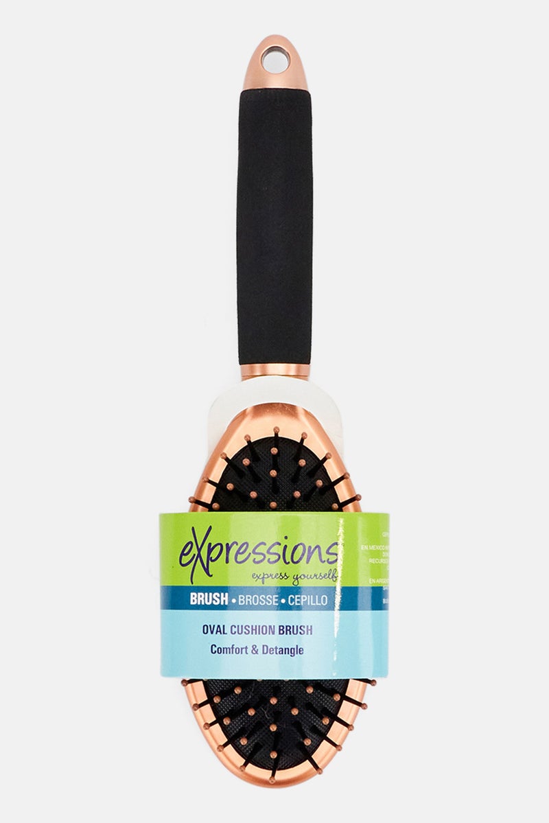 Expressions Oval Cushion Brush, Gold/Black - Image 1
